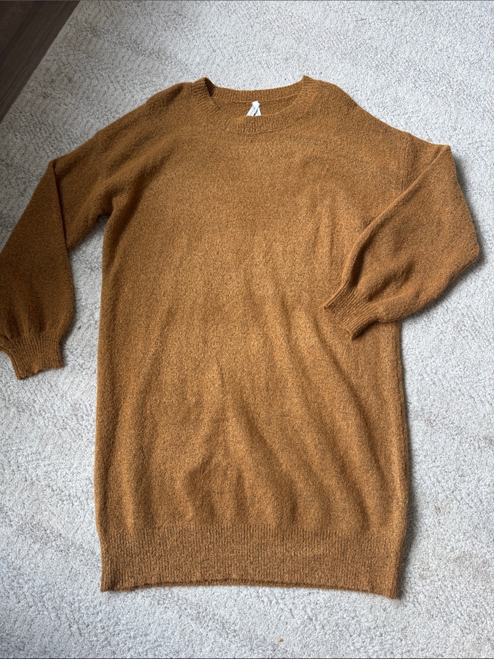 Women’s Dreamers Cozy Crewneck Sweater Dress in Camel